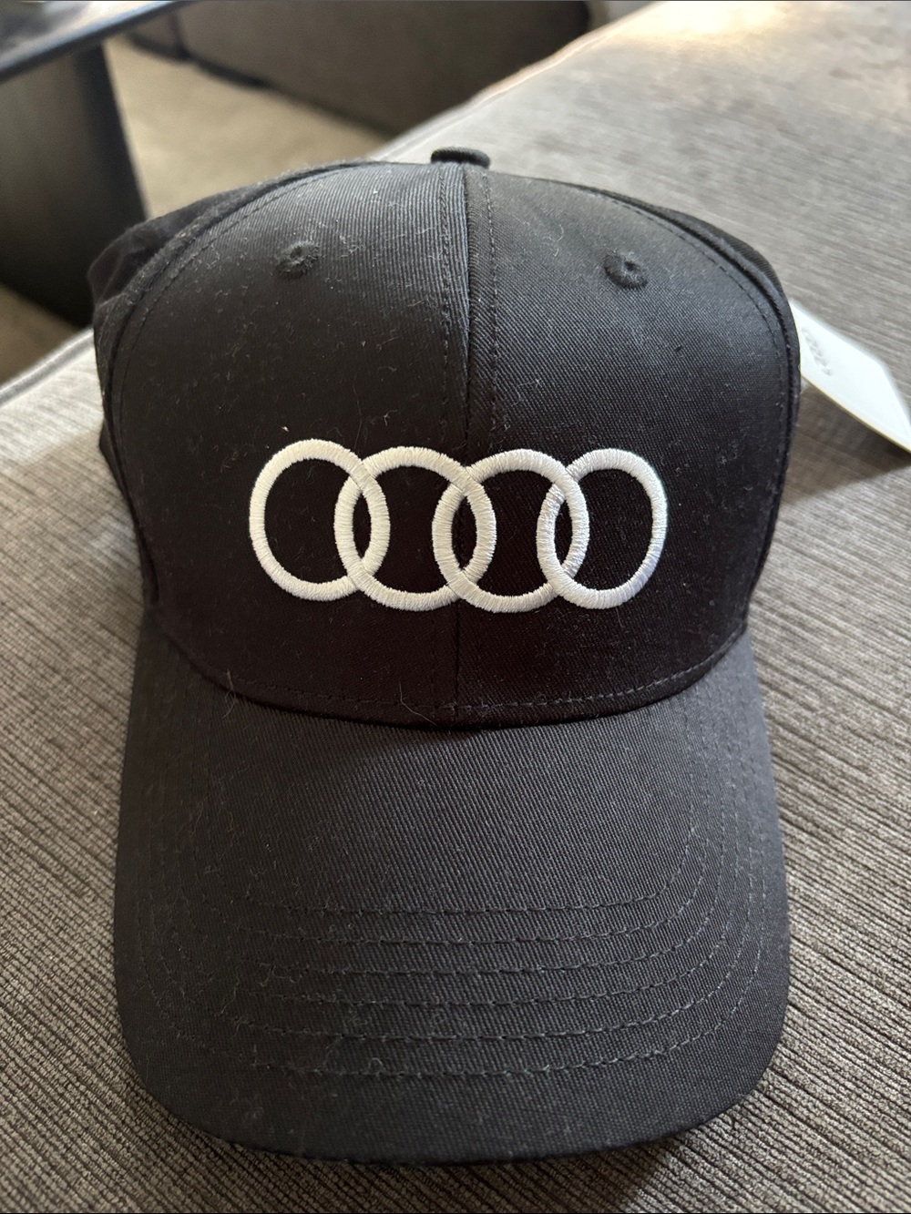 NWT Audi Black Baseball Cap with White Logo
